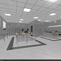 Modern Commercial Kitchen Interior With Stainless Steel Appliances White Cabinets And Ceiling Lights