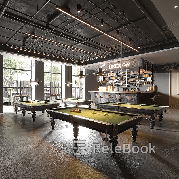 Billiards Room Billiards Table Billiards Hall Billiards Shop model