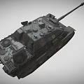 Vintage Military Tank With Long Barrel And Rustic Metal Exterior Details