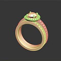 Elegant Gold Fashion Ring With Central Gemstone And Intricate Filigree Band Design