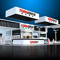 TORINDRIVE Exhibition Booth With Modern Design Hanging Structure And Product
