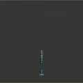 Blue Glowing Sword 3D Model With Decorative Hilt And Red Accents