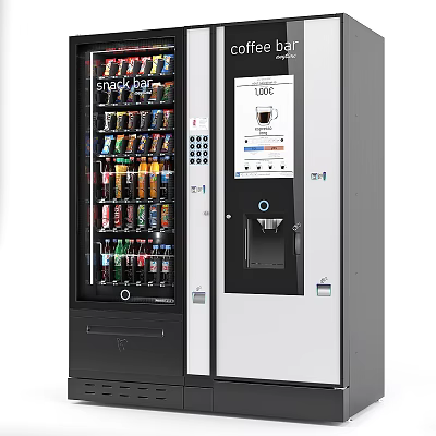 Commercial Refrigerator Freezer With Glass Door For Various Drinks And Coffee Storage 3d model