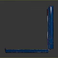 Blue Medical Ampoule Case With Colorful Vials And Instruction Sheet Inside