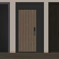 Various Security Doors Featuring Different Designs Wood Grain And Metal Frames 3d model
