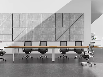 Modern Conference Table and Chair Office Conference Table 3d model