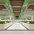Supermarket Fresh Food with Fresh Meat Counters and Vegetable Stalls in Bright Clean Organized Space