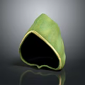 Green Textured Hood With Light Trim And Dark Interior Clothing Accessory