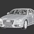 Stylish Silver Audi Sedan Car With Modern Front Grille And Headlights