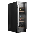 Multiple Styles of Modern Wine Refrigerators with Glass Door and Stainless Steel Design