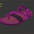 Black Strapped Braided Design Sandals With Metal Buckle And Brown Cork Sole