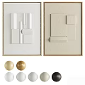 Abstract 3D Wall Art With Geometric Shapes And Colorful Spheres