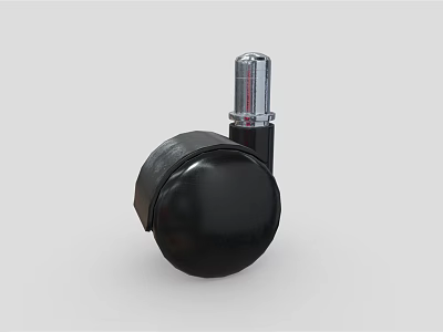 Black Rubber Tire with Transparent Axle Part and Smooth Surface Design 3d model