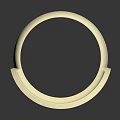 Golden Oval Maze Pattern Decorative Living Accessory With Intricate Lines Design For Modern Home Decoration