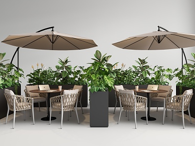 Outdoor Table and Chair Combination Outdoor Chair Cafe Outside Flowers and Flowers Flower Box Casual Table and Chair model