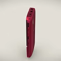 Nokia Red Flip Mobile Phone With Apps Displayed On Screen Interface 3d model