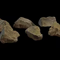 Landscape Stone Stone Stone Block Combination 3d model