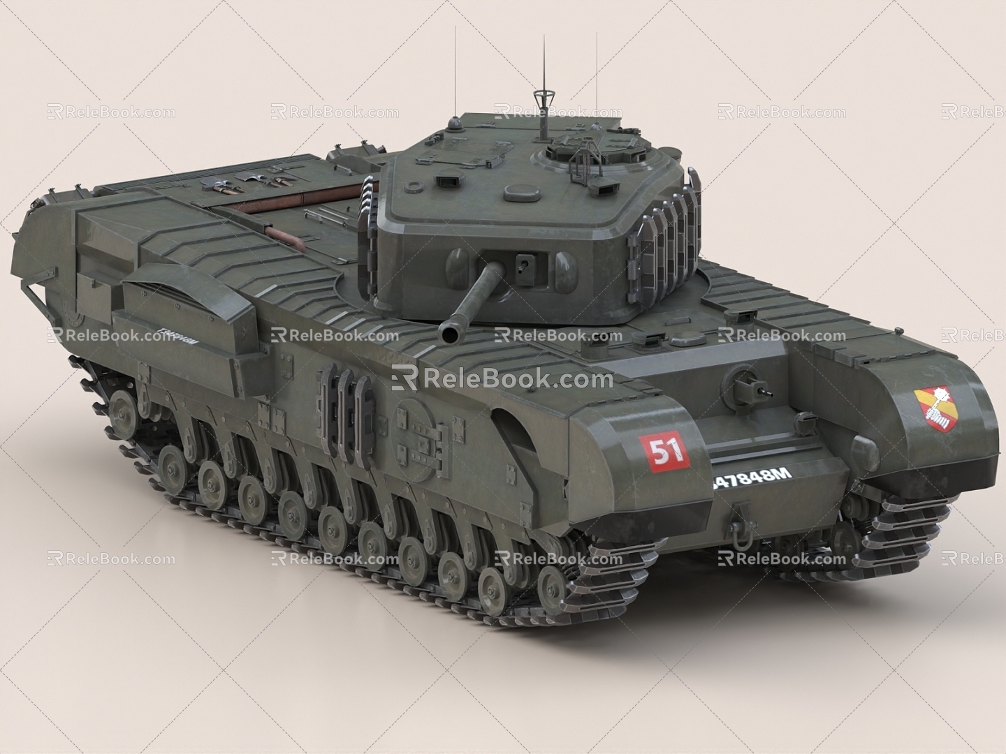 Tank Heavy Tank Medium Tank Churchill Heavy Tank British Tank 3d model