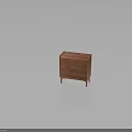 Wooden Side Cabinet With Grid Design And Four Legs For Living Room