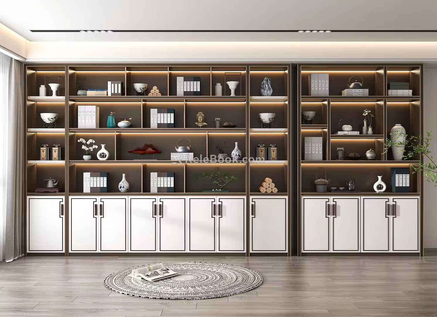 New Chinese Bookcase 3d model
