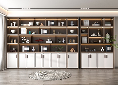 New Chinese Bookcase 3d model