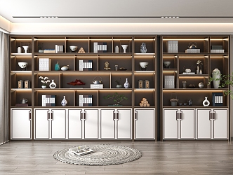 New Chinese Bookcase 3d model