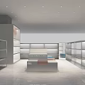 211 Luxury Brand Retail Store With Glass Display Cases And Central Counter