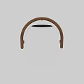 Modern Sleek Outdoor Light With White Body Wooden Handle Black Top Ideal For Gardens