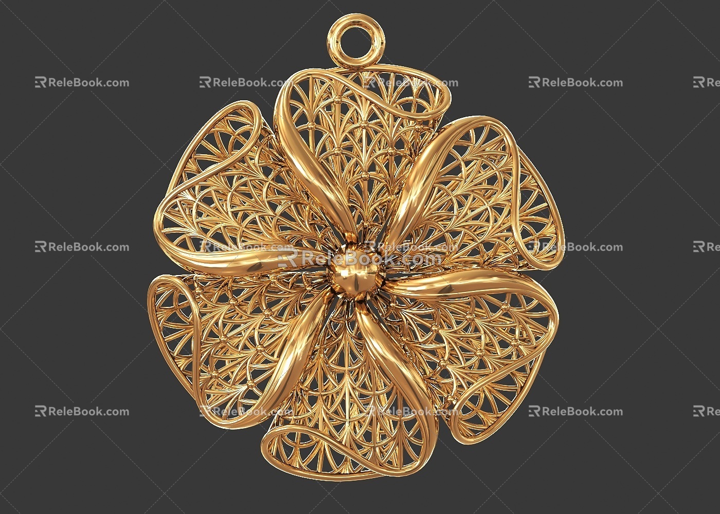 Necklace Pendant Flower Necklace Pattern Pendant Personalized Pendant Golden Flower Flower Jewelry Flower Decorative Necklace Pendant Flower Necklace Pattern Pendant Personalized Pendant 3d model