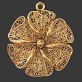 Necklace Pendant Flower Necklace Pattern Pendant Personalized Pendant Golden Flower Flower Jewelry Flower Decorative Necklace Pendant Flower Necklace Pattern Pendant Personalized Pendant 3d model