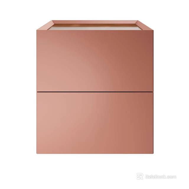 Modern Pink Decorative Cabinet With Sleek Design And Double Compartments 3d model
