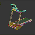 Electric Treadmill With Display Screen Handrails And Black Gray Frame For Home Use
