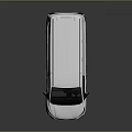 White Ford Modern Bus With Yellow Stripes Black Windows Exterior Design