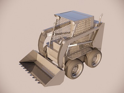 miniature forklift 3d model