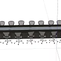 Modern Office Conference Table With Long Wooden Top And Black Mesh Rolling Chairs
