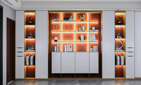 Modern Bookcase Wine Cabinet 3d model