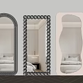 modern mirror full-length mirror floor mirror dressing mirror shaped mirror art mirror irregular mirror 3d model