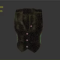 Classic Black Leather Vest With Button Front And Side Pockets Design