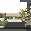 Stylish Rooftop Garden Design With Outdoor Furniture Umbrella And Wooden Flooring