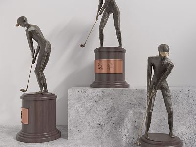 Modern Trophy Golf Trophy model