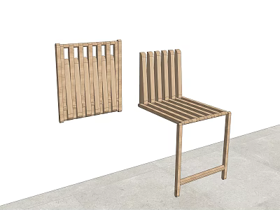 Modern Shoe Changing Stool Folding Stool Folding Chair Wall Hanging Shoe Changing Stool 3d model