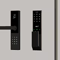 Modern Smart Door Locks Featuring Numeric Keypad Handle And Display Screen 3d model