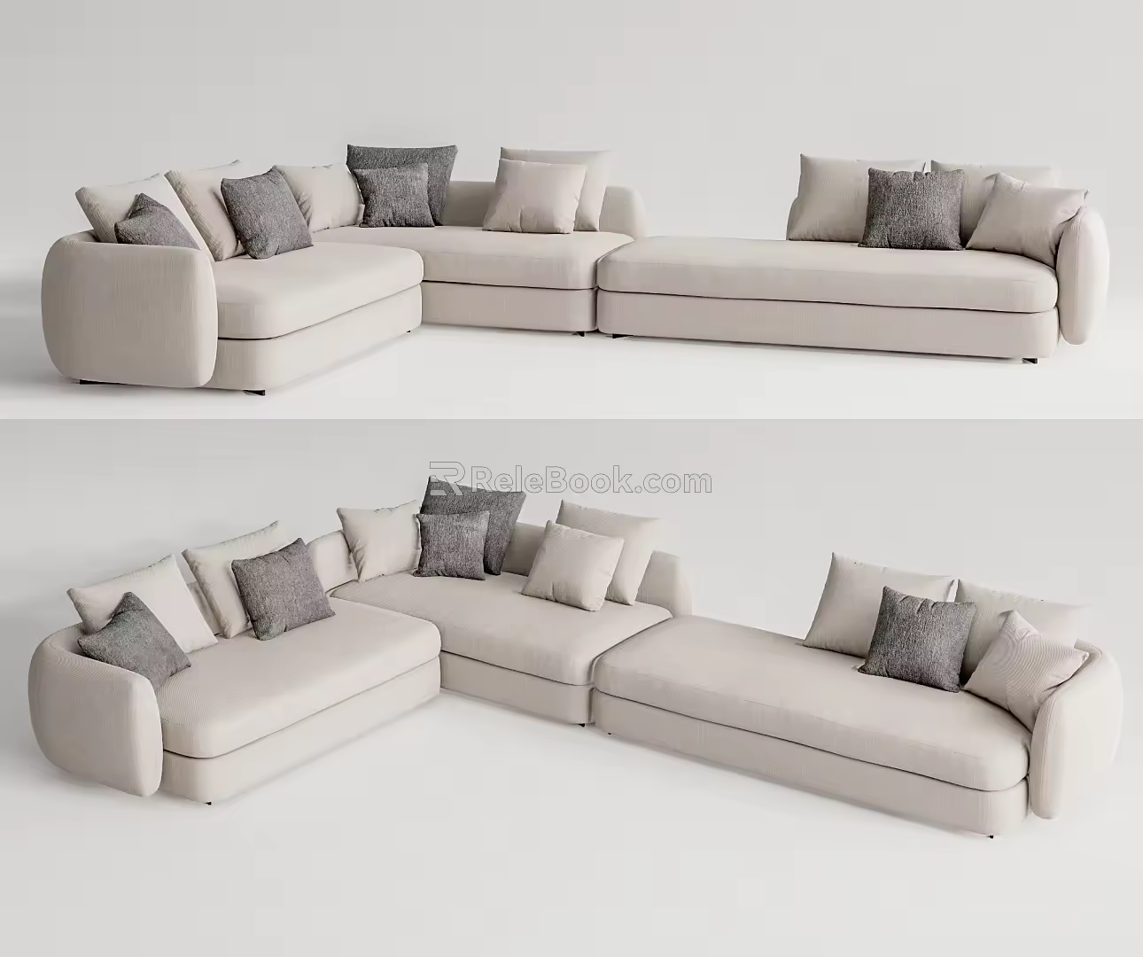 Modern Poliform corner sofa 3d model