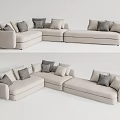 Modern Poliform corner sofa 3d model