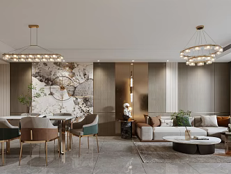 Light luxury restaurant 3d model