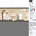 Live Stream Room Decorative Setup With Soft Tones Balloons And Welcome Sign