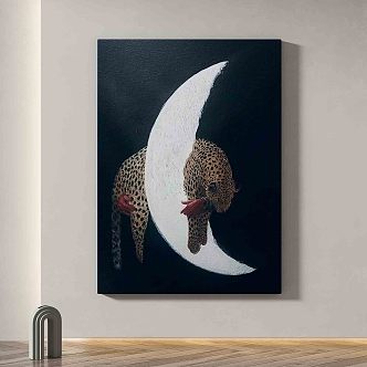 Modern minimalist abstract decorative painting 3d model