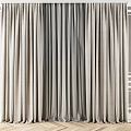 Elegant Neutral Tone Velvet Curtains With Floor Length Drapery And Decorative Wall Moldings