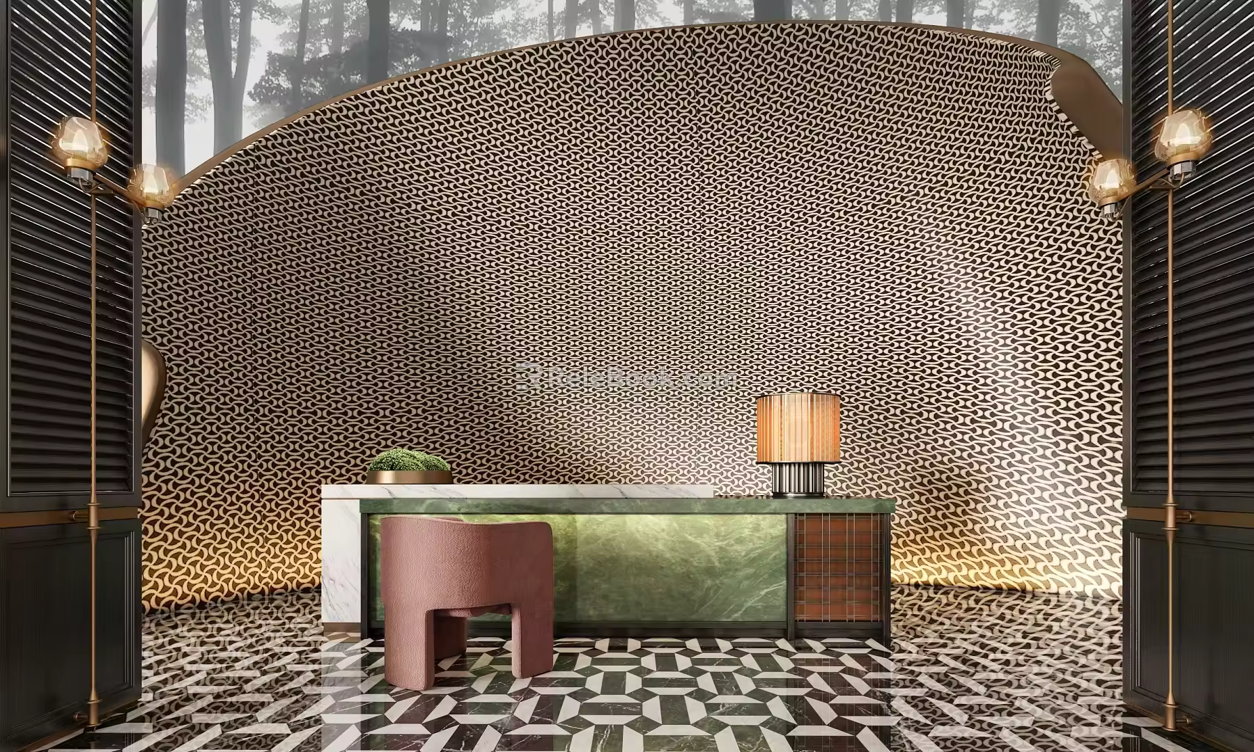 CCD reception desk 3d model
