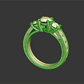 Elegant Gold Fashion Ring With Sparkling Gemstones And Intricate Design Details